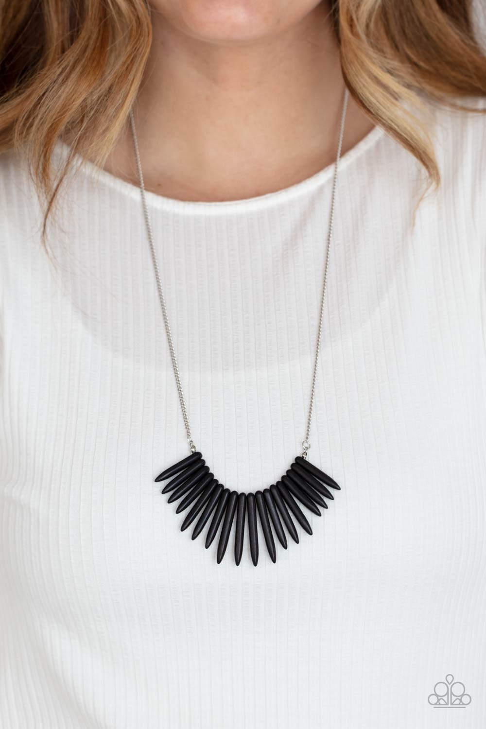 Exotic Edge Black Necklace