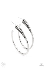 Load image into Gallery viewer, Fully Loaded Silver Hoop Earrings
