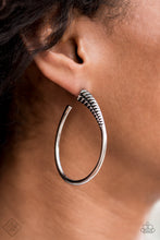 Load image into Gallery viewer, Fully Loaded Silver Hoop Earrings
