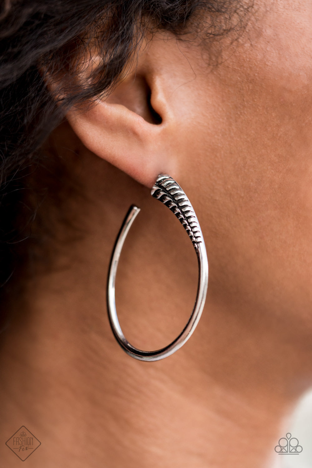 Fully Loaded Silver Hoop Earrings