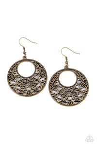 Vineyard Romance Brass Earrings