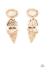 Load image into Gallery viewer, Earthy Extravaganza Gold Post Earring
