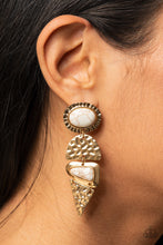 Load image into Gallery viewer, Earthy Extravaganza Gold Post Earring
