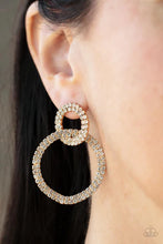 Load image into Gallery viewer, Intensely Icy Gold Post Earring
