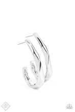 Load image into Gallery viewer, Made You HOOK Silver Hoop Earrings
