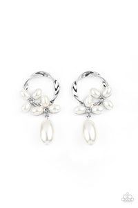 Elegant Expo White Post Earrings