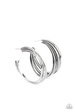 Load image into Gallery viewer, In Sync Silver Hoop Earring
