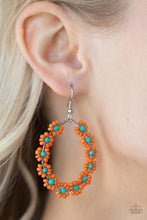 Load image into Gallery viewer, Festive Flower Child Orange Earring
