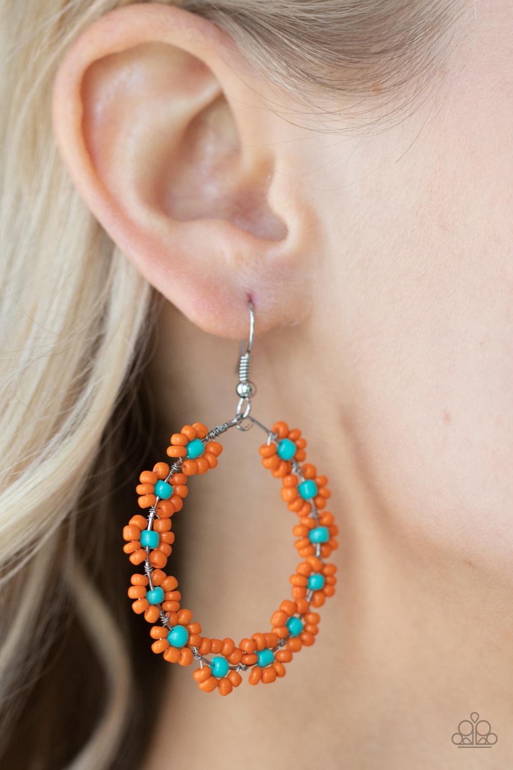 Festive Flower Child Orange Earring