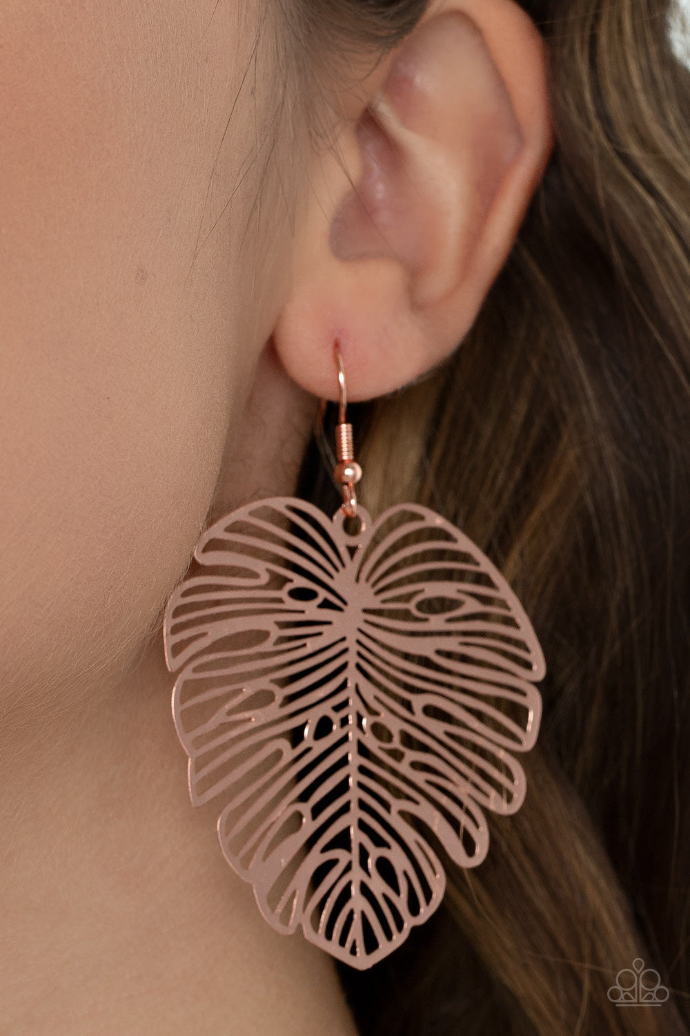 Palm Palmistry Copper Earring