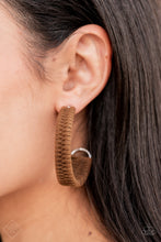 Load image into Gallery viewer, Rural Guru Brown Hoop Earring
