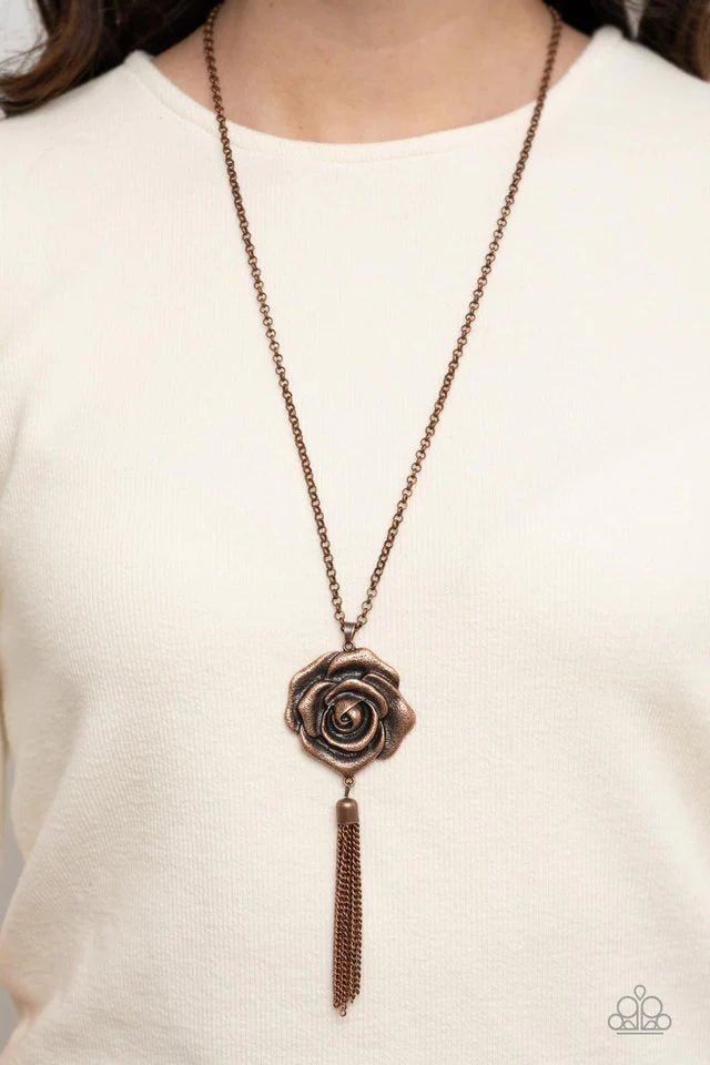 Rosy Redux Brass Necklace