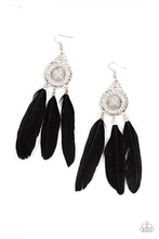 Load image into Gallery viewer, Pretty In Plumes (Black) Earring
