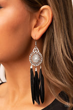 Load image into Gallery viewer, Pretty In Plumes (Black) Earring
