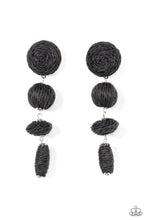 Load image into Gallery viewer, Twine Tango Black Post Earring
