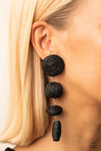 Load image into Gallery viewer, Twine Tango Black Post Earring
