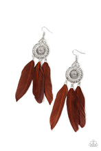 Load image into Gallery viewer, Pretty In PLUMES Brown Earring
