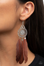 Load image into Gallery viewer, Pretty In PLUMES Brown Earring
