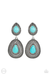 Country Soul Blue Clip On Earring