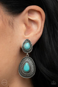Country Soul Blue Clip On Earring
