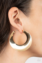 Load image into Gallery viewer, Power Curves Gold Hoop Earrings
