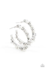 Load image into Gallery viewer, Let There Be Socialite White Hoop Earrings
