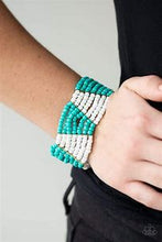 Load image into Gallery viewer, Outback Outing Turquoise/white bead bracelet
