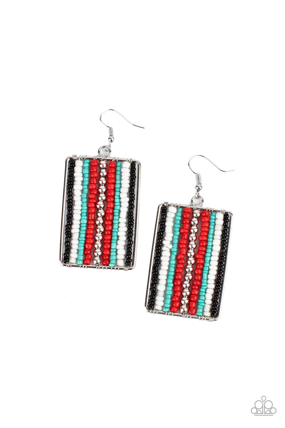 Multi Color Seed Bead Earrings