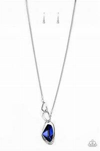 Optical Opulence Blue Necklace