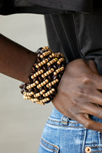 Load image into Gallery viewer, Cozy In Cozumel Brown Wooden Bracelet!
