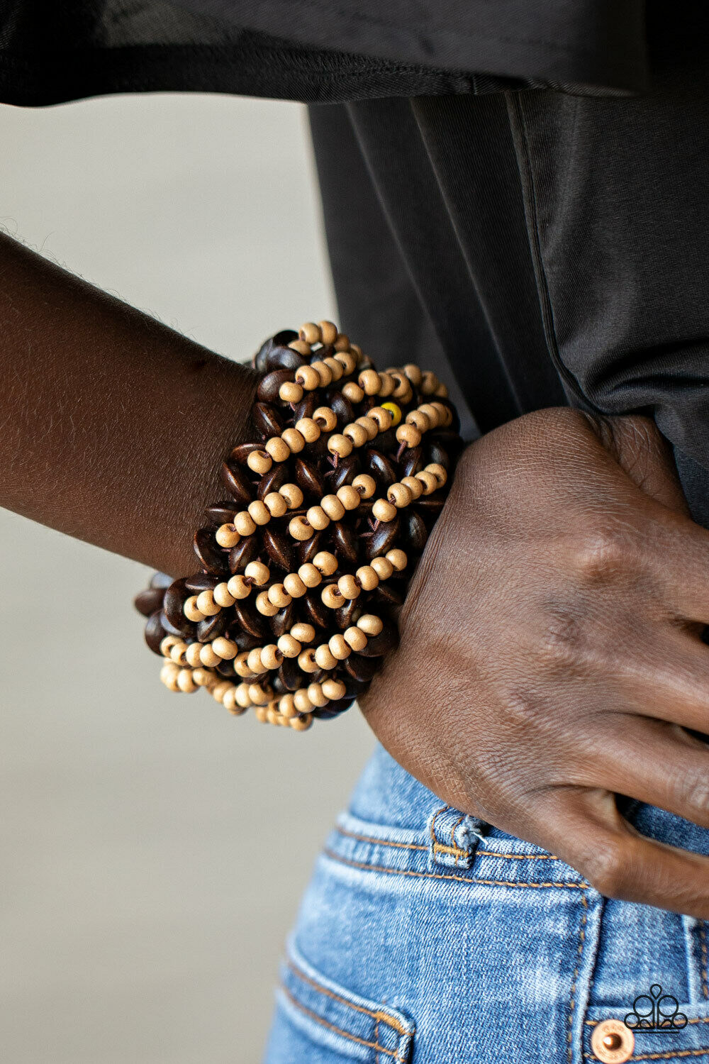 Cozy In Cozumel Brown Wooden Bracelet!