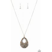 Load image into Gallery viewer, High Society Stargazing  Brown Necklace
